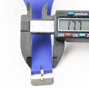 Measuring a watch strap with a caliper