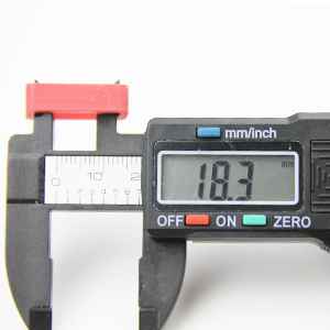 Measuring a watch strap keeper with a caliper